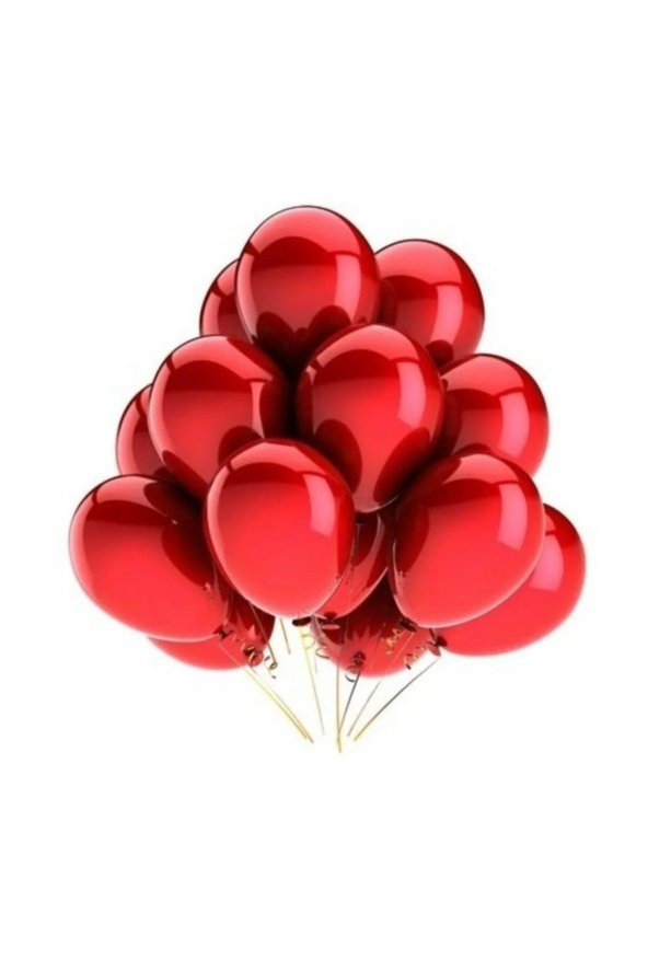 Kırmızı Metalik Sedefli Balon 12" İnç 10 lu Balon