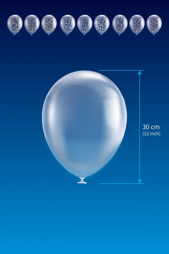 Mavi Balon 12" İnç 10 lu Balon - 2