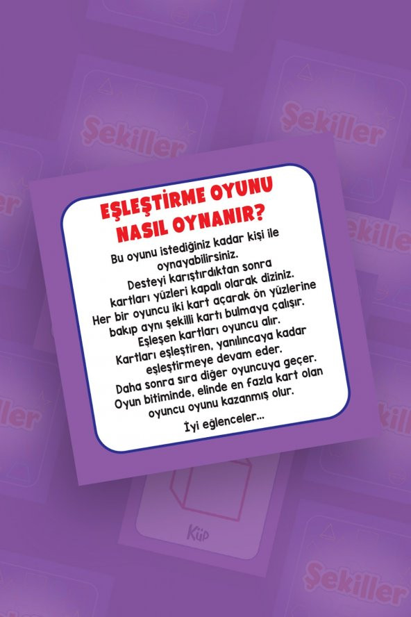 Şekiller Eşleştirme Hafıza Kart Oyunu - 4