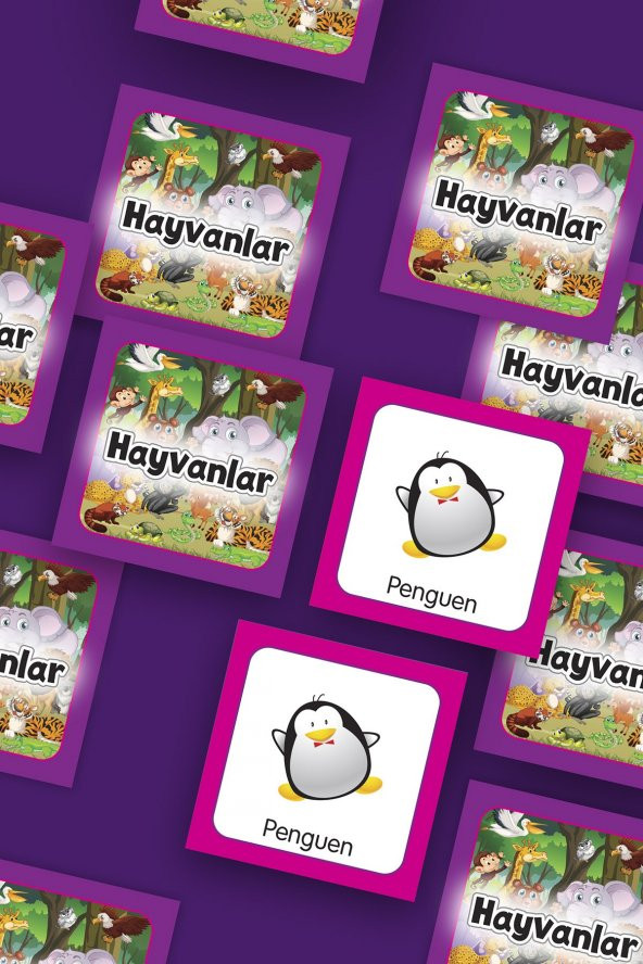 Hayvanlar Eşleştirme Hafıza Kart Oyunu - 3