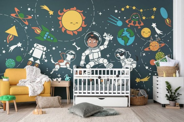 Çocuk Odası Stencil Boyama Şablonu Seti - 4 , Duvar Stencil, Fayans Stencil, Mobilya Stencil