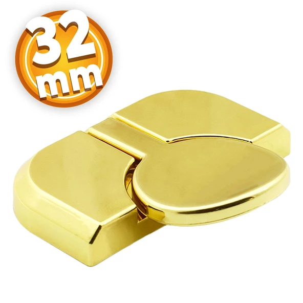 Luca Mobilya Mutfak Çekmece Dolap Dolabı Kapak Kulpu Kulpları Kulbu 32 Mm Plastik Gold Altın Kulp