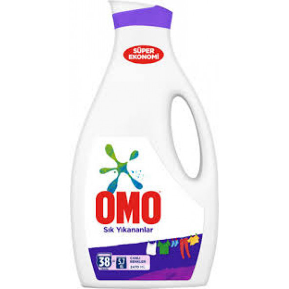 Omo Sıvı Sık Yıkananlar Çamaşır Deterjanı 2470 ml 38 Yıkama