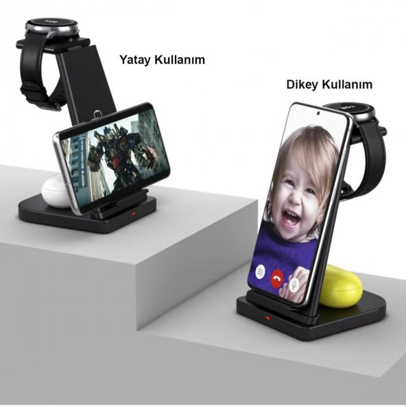 3ü 1 arada Samsung Kablosuz Şarj Cihazı İstasyonu - 6
