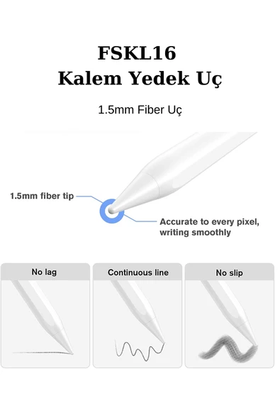 Palm Rejection Eğime Duyarlı Yedek Kalem Ucu Stylus Pen Spare Tip - Resim 3