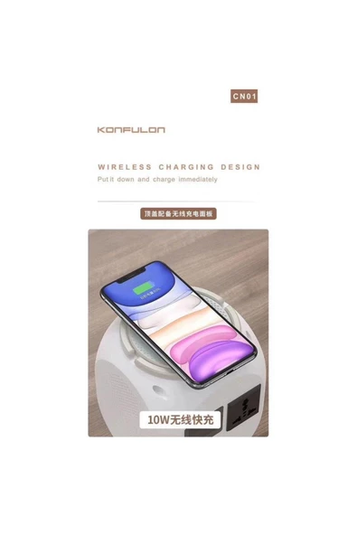 Fuchsia Konfulon 45000 mAh Kablosuz Şarj Taşınabilir Güç Kaynağı - 11