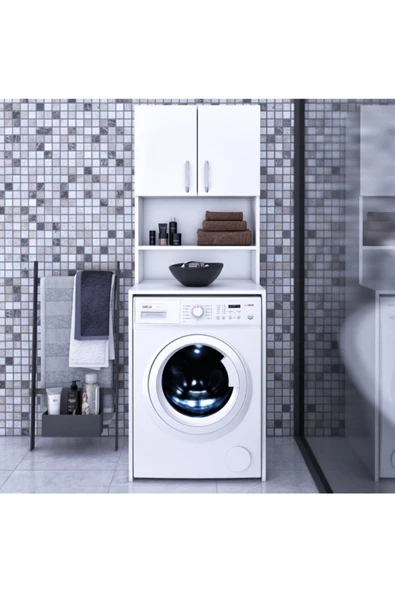 FORA Deep Banyo Dolabı Çamaşır Makinesi Dolabı 22tek666 Banyo Dolabı - 2