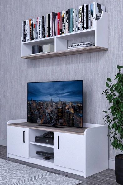 FORAHOME Oreon Tv Ünitesi Kitaplıklı Televizyon Sehpası