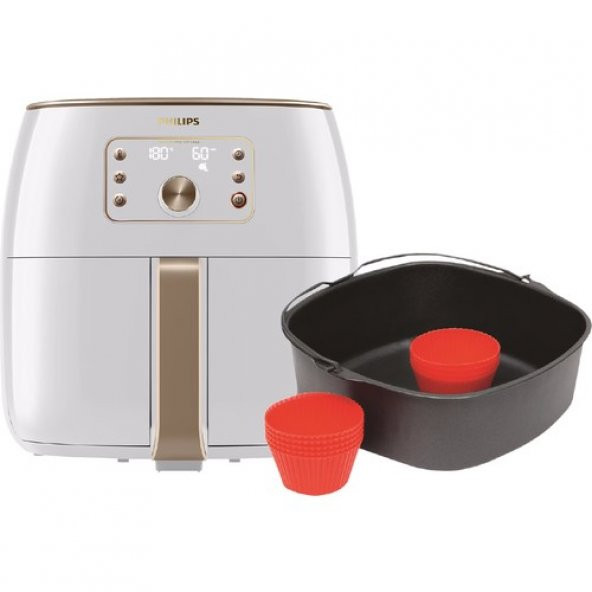 Philips HD9870/20 Airfryer Smart Sensing Star White Aksesuar Hediyeli - 3