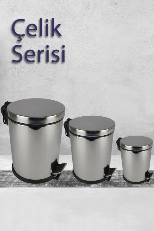 Digithome Paslanmaz Çelik Mutfak Çöp Kovası 3 Lt Gri - EF401 - Resim 4