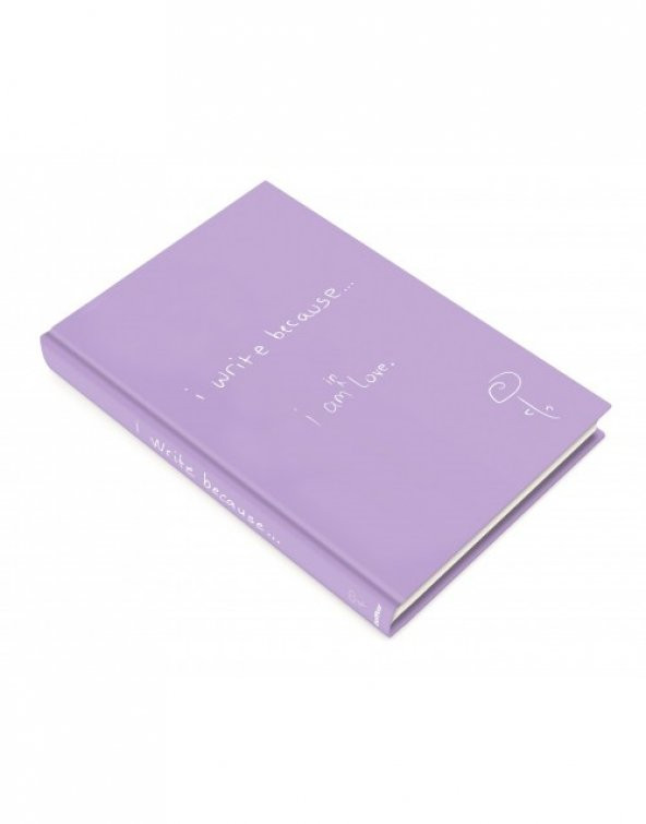 Deffter I write Because I m İn Love 96 Yaprak Çizgili Sert Kapak Defter