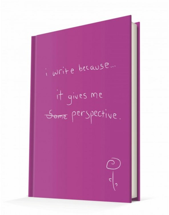 Deffter I write Because İt Gives Me Perspective 96 Yaprak Çizgili Sert Kapak Defter - 4