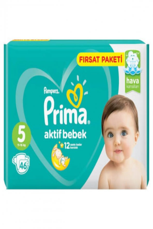 Prima Aktif Bebek 5 Numara 46 Li Bebek Bezi