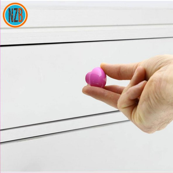 Mobilya Kulp Çekmece Dolap Kapak Kulpu Kulbu Pembe Metal Kulp - Resim 4