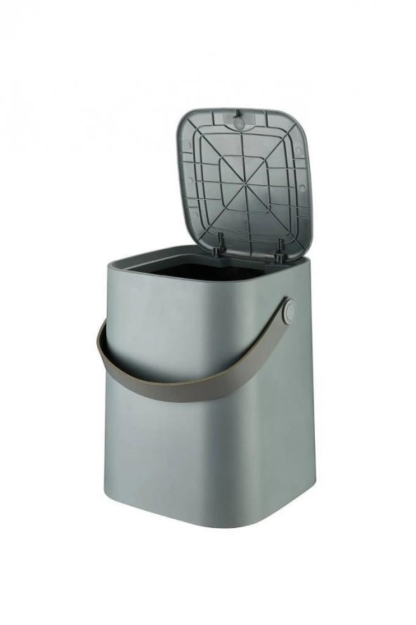 Digithome Tutma Saplı Sihirli İç Kovalı Tezgah Üstü Mutfak Çöp Kovası 4 Lt Antrasit – TVP692-16 - 5