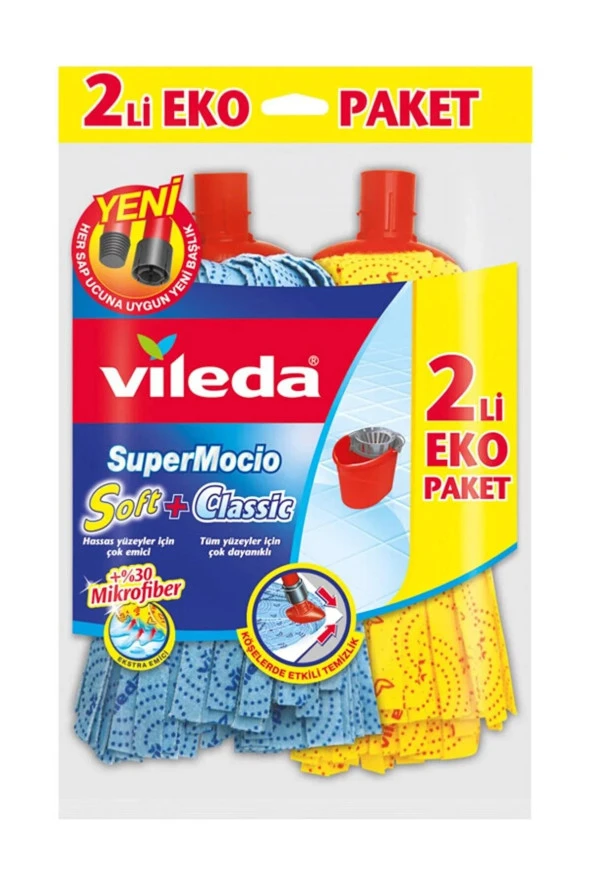 Vileda Supermocio Paspas 2'Li Eko Paket