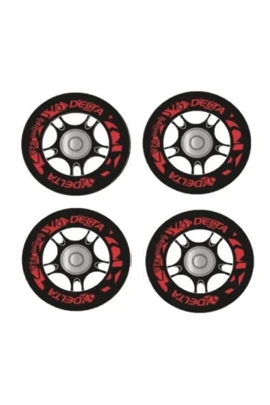delta 72 MM Silikon Tekerlek ve Rulmanlı 4 Adet Paten Tekerleği Seti 72mm - 3