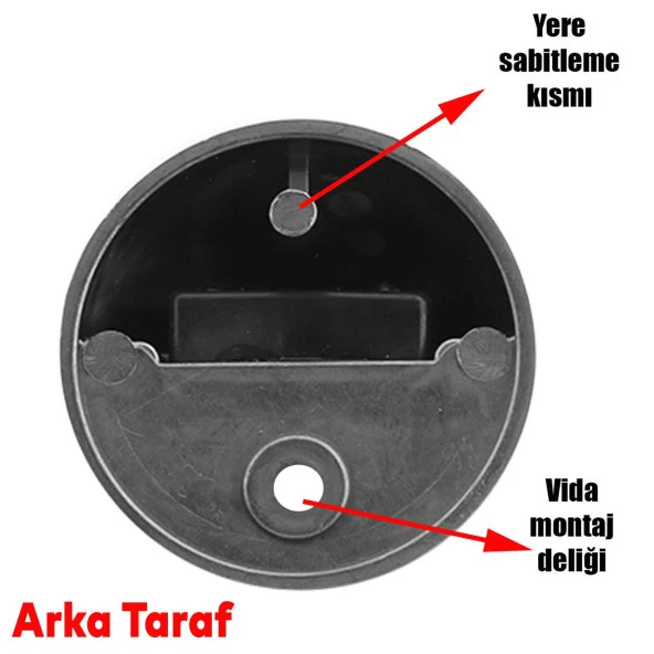 Yarımay Kapı Stoperi Tamponu Vidalı Metal Kapı Stopu Durdurucu Tutucu Antrasit - 5