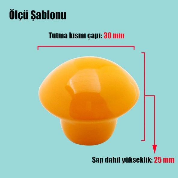 Mobilya Kulp Çekmece Dolap Kapak Kulpu Kulbu Turuncu Metal Kulp - 2