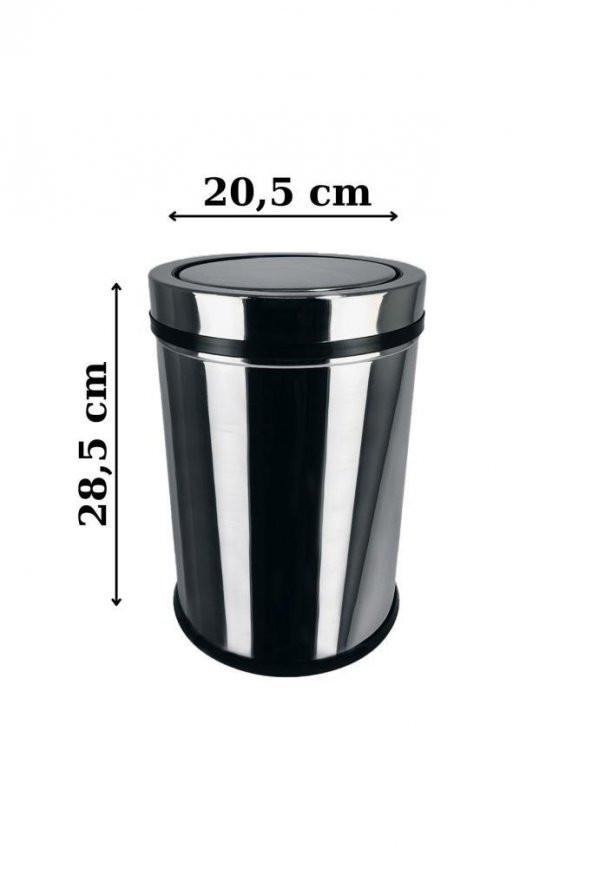 Digithome Mutfak Çöp Kovası Döner Kapaklı 8 Lt Gri - YLMZ787 - 4