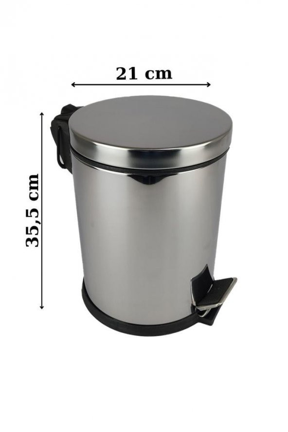 Digithome Paslanmaz Çelik Mutfak Çöp Kovası 8 Lt Gri - EF404 - HYT C320.025 - Resim 3