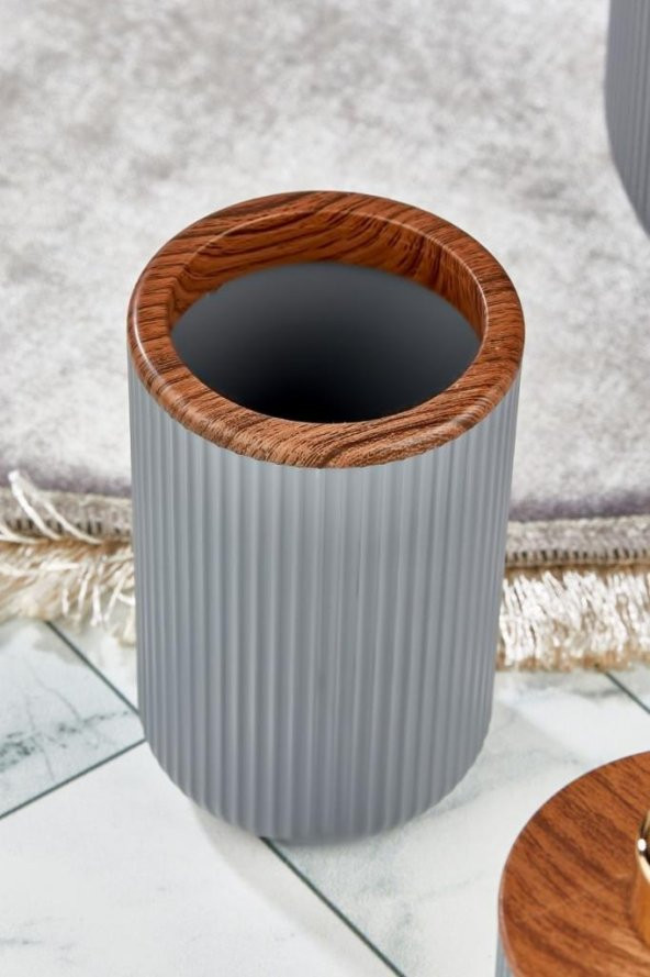 Digithome Woody 5’li Banyo Seti Gri – CKR2857 - 5