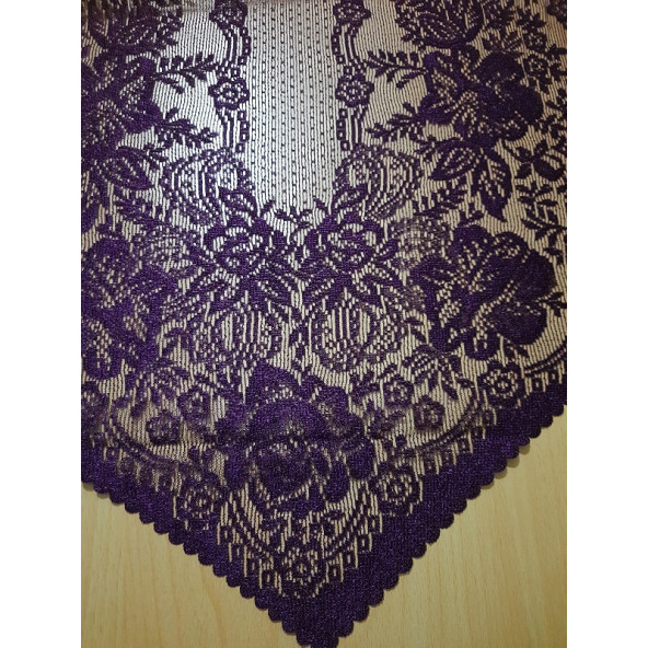 Örme Pano Şömen - 45 x 90 cm - Renk-Koyu Mor - Leke Tutmaz - 3