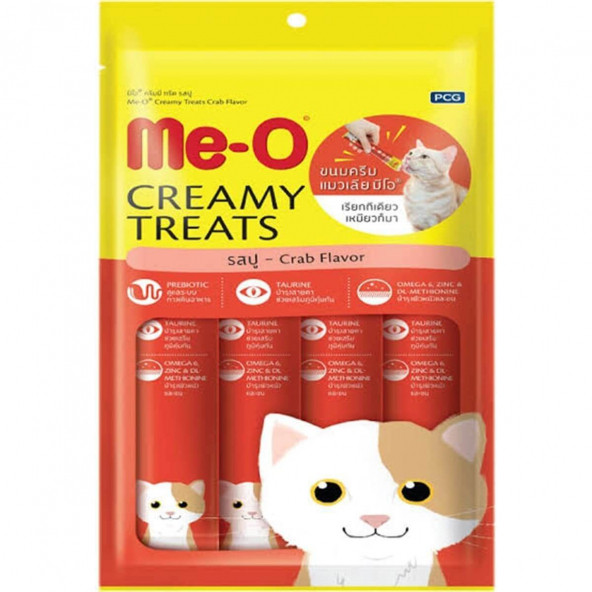 Me-O Creamy Yengeç Eti ve Ton Balıklı Kedi Ödülü 4x15 gr