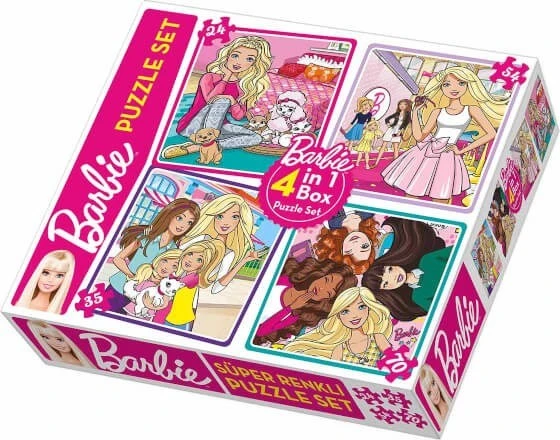 Dıy-Toy Yayınları Barbie 4 In 1 Çocuk Puzzle 1888