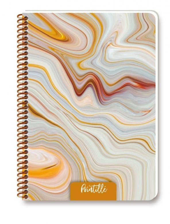 Keskin Color Pointille 20x28cm Plastik Kapak 80 Yaprak Çizgili Ciltli Defter - 4