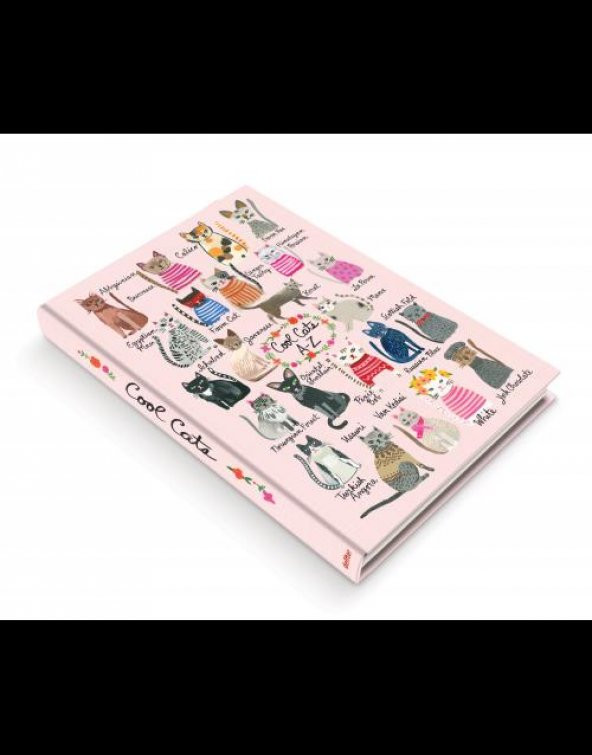 Deffter Cool Cats A-Z 14x20cm Çizgili Sert Kapak 96 Yaprak Ciltli Defter - 2