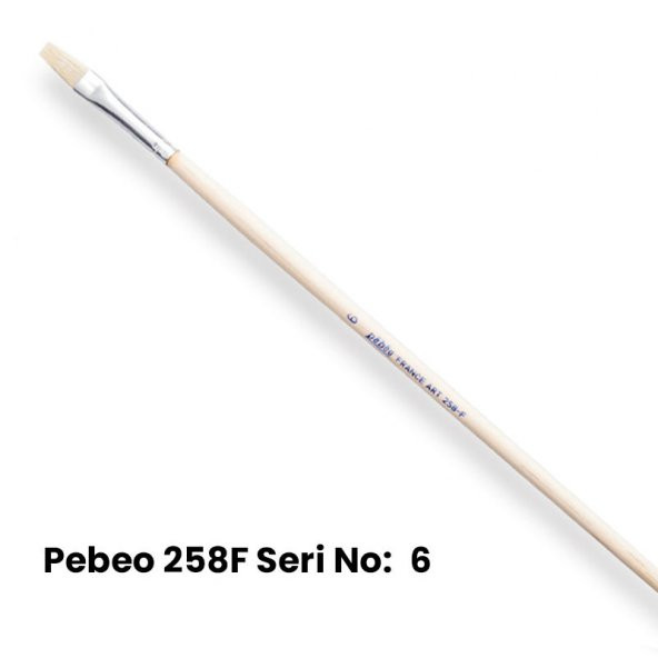Pebeo France Art 258F Seri Düz Kesik Uçlu Fırca No:6 - 2
