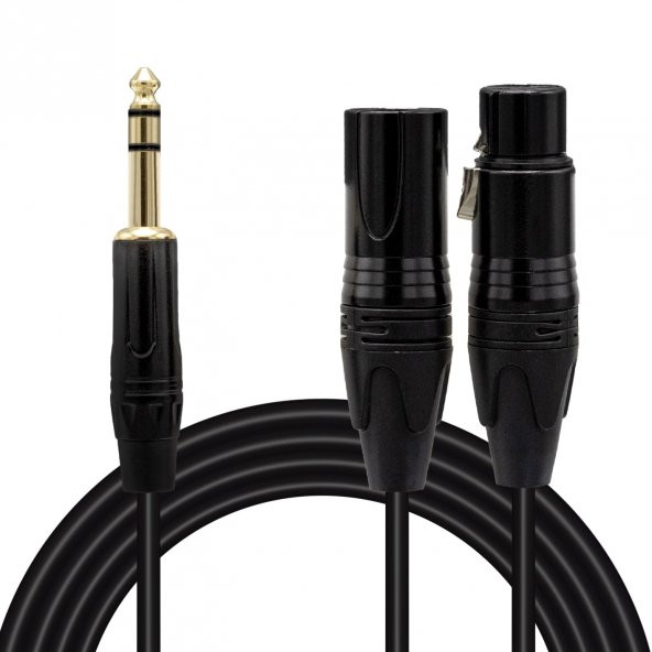Ayt Powermaster LD390A Canon Erkek Dişi 6.3mm Stereo Erkek 1.5 Metre Kablo Ses Kablosu - 3