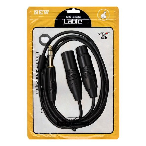 Ayt Powermaster LD390A Canon Erkek Dişi 6.3mm Stereo Erkek 1.5 Metre Kablo Ses Kablosu - 4