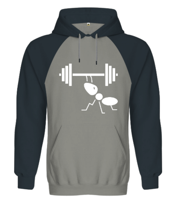 Sporcu Karınca, Fitness, Spor Orjinal Reglan Hoodie Unisex Sweatshirt