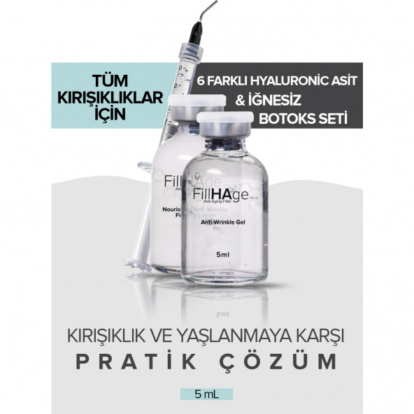 Fill Hage By Bubbly Iğnesiz Kırışıklık Karşıtı Jel Set