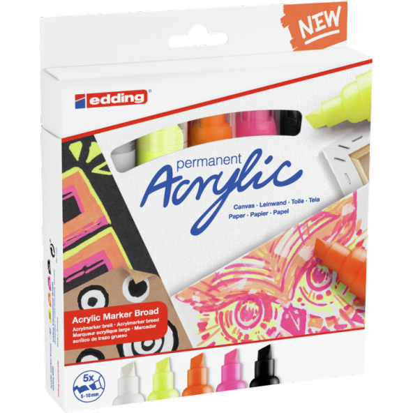 Edding Permanent Akrilik Kalem Broad 5li
