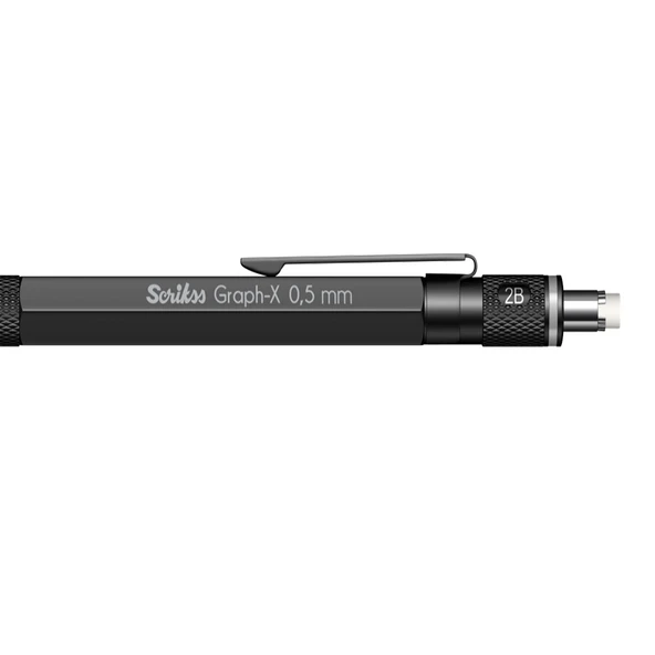 Scrikss Graph-X Metal Color Versatil 0,5 mm Siyah - 6