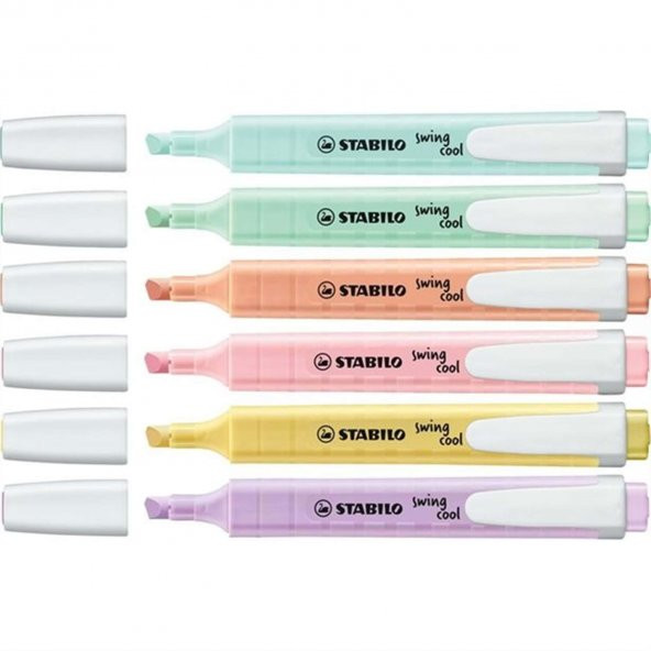 Stabilo Swing Cool Fosforlu Kalem Pastel 6 lı set 275/6 - 2
