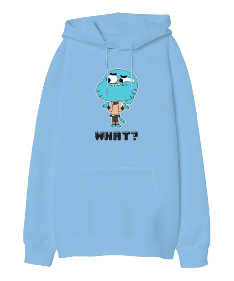 Gumball Oversize Unisex Kapüşonlu Sweatshirt