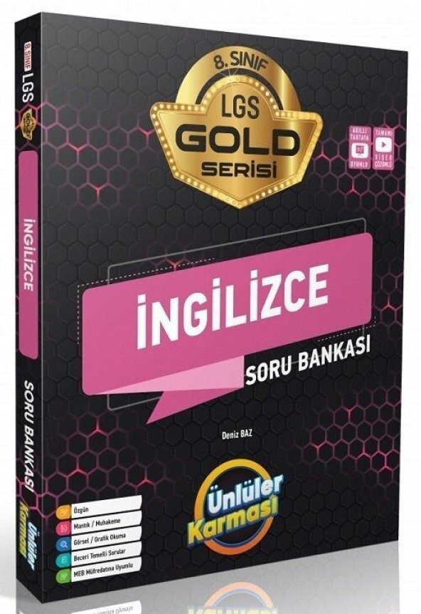 Ünlüler Karması 8. Sınıf LGS İngilizce Gold Serisi Soru Bankası