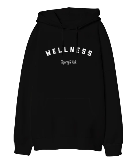 Wellness Oversize Unisex Kapüşonlu Sweatshirt