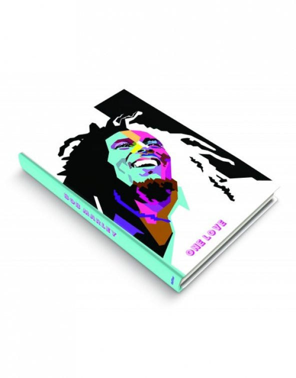 Deffter Pop Art Bob Marley  96 Yaprak Çizgili Sert Kapak Defter