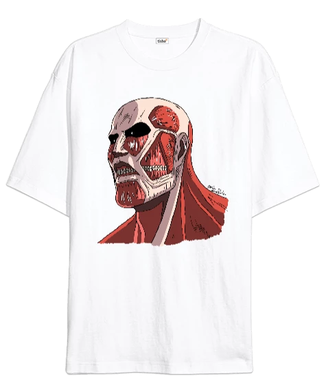 Attack on Titan Tasarım Baskılı Oversize Unisex Tişört