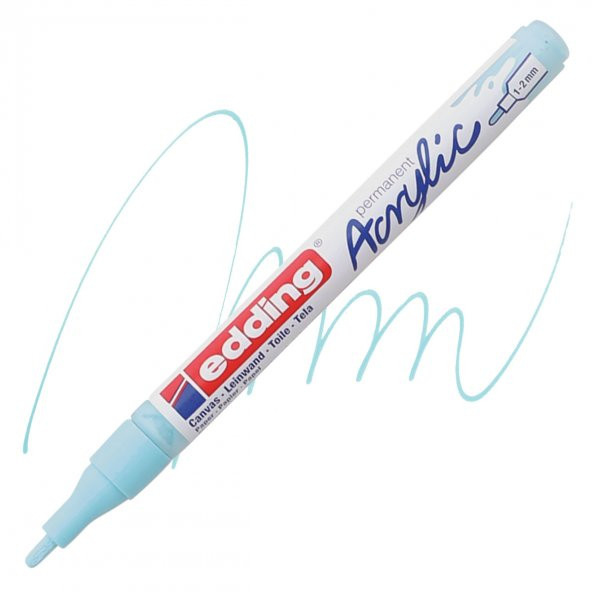 Edding 5300 Akrilik Markör 1-2mm Yuvalak Uç Pastel Mavi̇