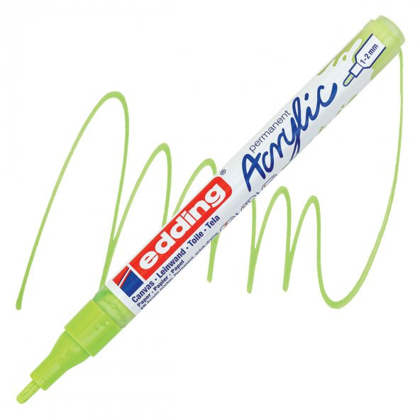 Edding 5300 Akrilik Markör 1-2mm Yuvalak Uç Pastel Yeşi̇l