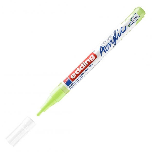Edding 5300 Akrilik Markör 1-2mm Yuvalak Uç Pastel Yeşi̇l - 3
