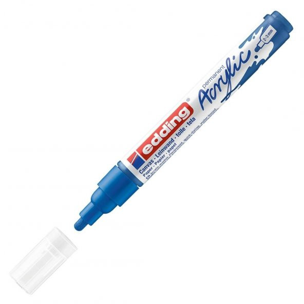 Edding 5100 Akrilik Markör 2-3mm Yuvarlak Uç Anzer Mavi̇ - 3