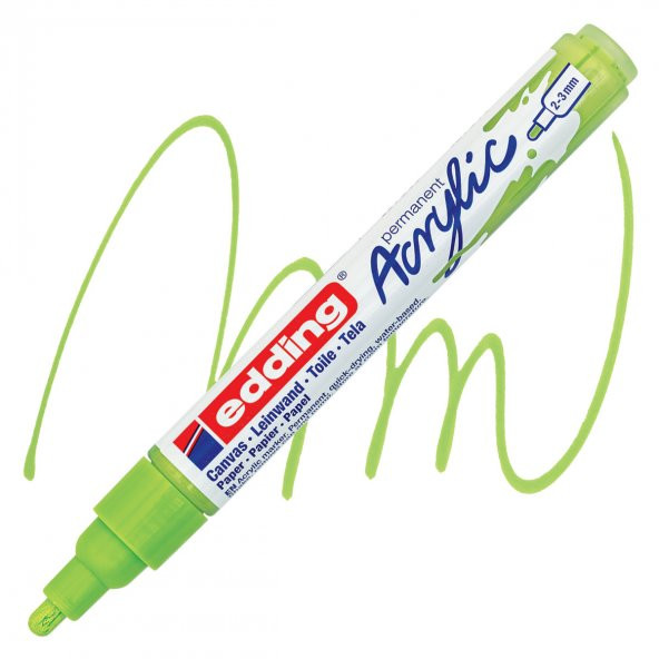 Edding 5100 Akrilik Markör 2-3mm Yuvarlak Uç Pastel Yeşi̇l - 4