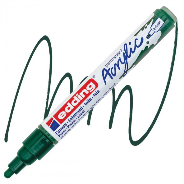 Edding 5100 Akrilik Markör 2-3mm Yuvarlak Uç Yosun Yeşi̇li̇